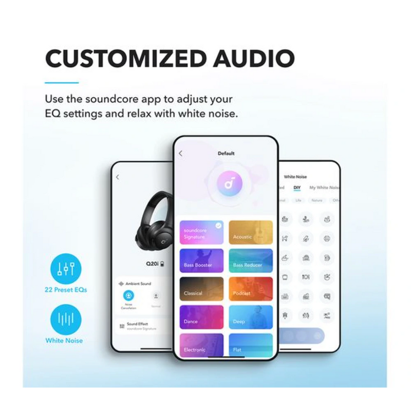 Q21i NC Wireless Noise-Cancelling Headphones Black