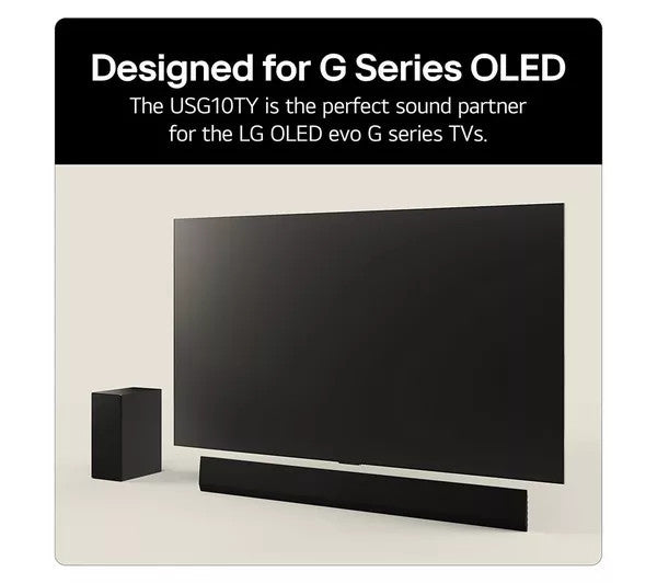 USG10TY 3 1Ch Dolby Atmos Soundbar Subwoofer in Black