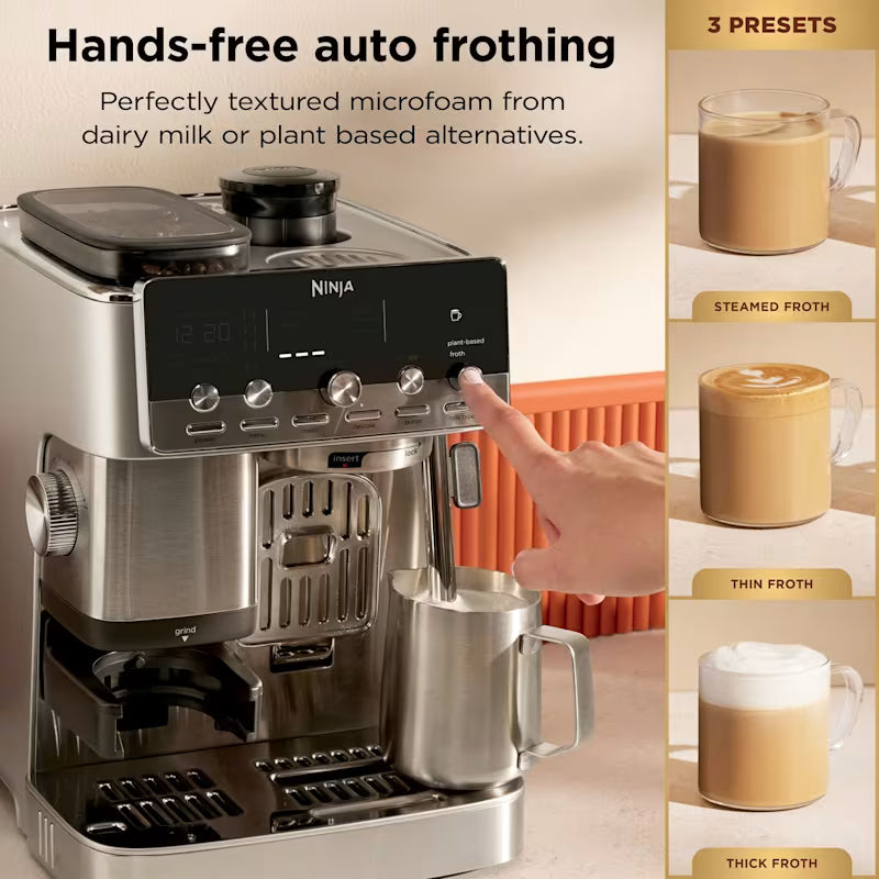 Ninja Luxe Café Mini Plus Espresso & Filter Coffee Machine, Silver ES352UK