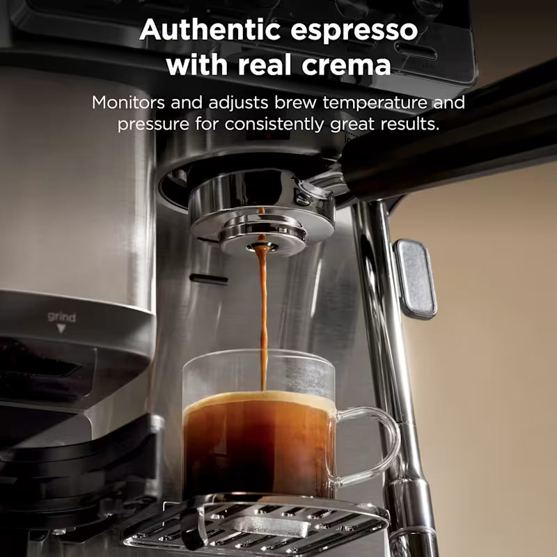 Ninja Luxe Café Mini Plus Espresso & Filter Coffee Machine, Silver ES352UK