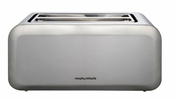Essentials 4 Slice Long Slot Toaster Brushed Steel