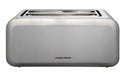 Essentials 4 Slice Long Slot Toaster Brushed Steel