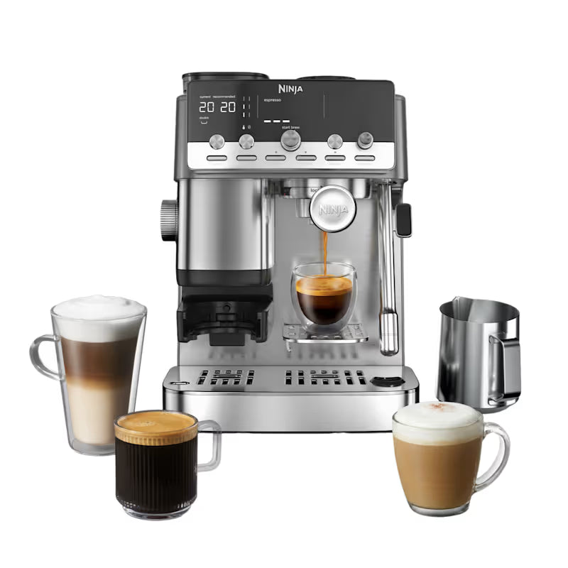 Ninja Luxe Café Mini Plus Espresso & Filter Coffee Machine, Silver ES352UK