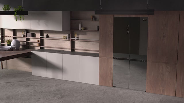 Hisense Kitchen Fit Total No Frost Multi-Door American Fridge Freezer | Black Glass RQ768N4GBE Redmond Electric Gorey
