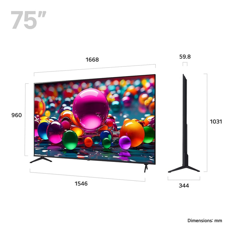 LG UA75 75" 4K UHD LED Smart TV | 75UA75006LA.AEKQ LG TV Redmond Electric