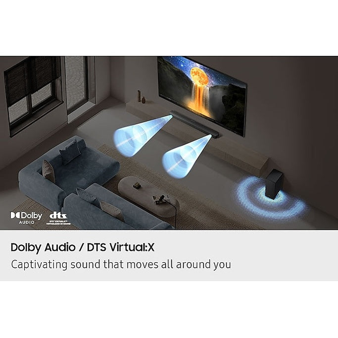 B450F B-Series 2.1-Channel Soundbar with Wireless Subwoofer | Black