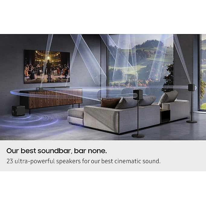 Q990F Q-Series 11.1.4ch Soundbar with Subwoofer & Rear Speakers | Black