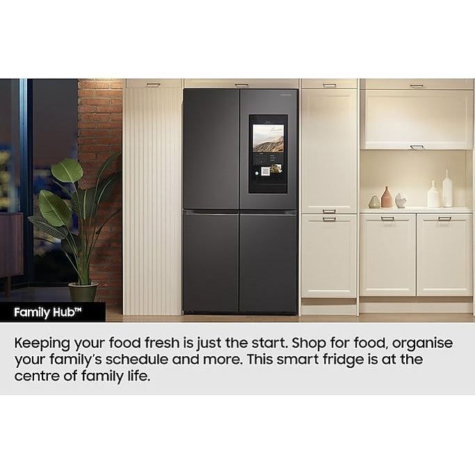 Samsung Family Hub AI Vision Inside French Style Smart Fridge Freezer - Real Stainless | RF65DG9H0ESR/EU Samsung American Fridge Freezer Redmond Electric