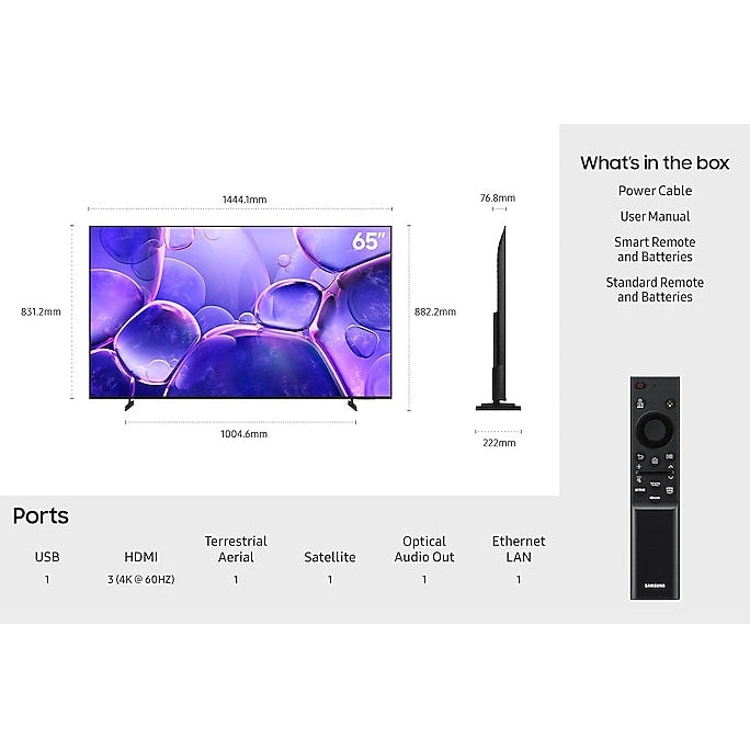Crystal UHD 65 Inch 4K Smart TV