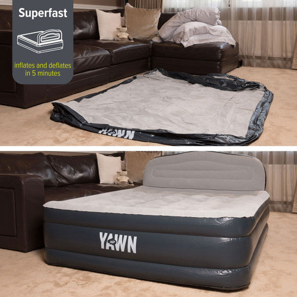Single Self Inflating Air Bed with Fitted Sheet