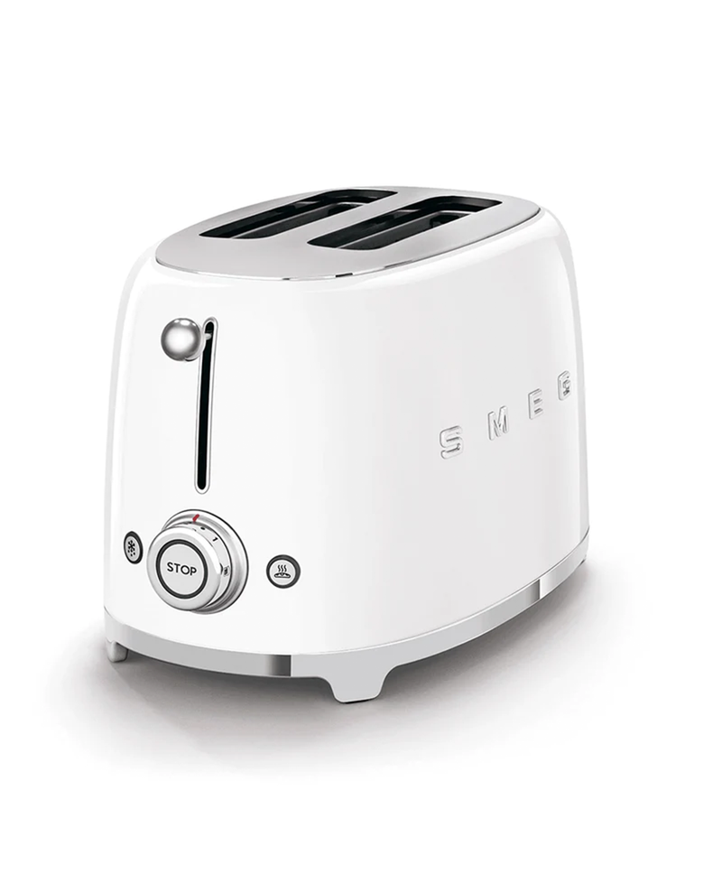 Smeg 950W 2 Slice Toaster - White | TSF01WHUK - Redmond Electric Gorey 