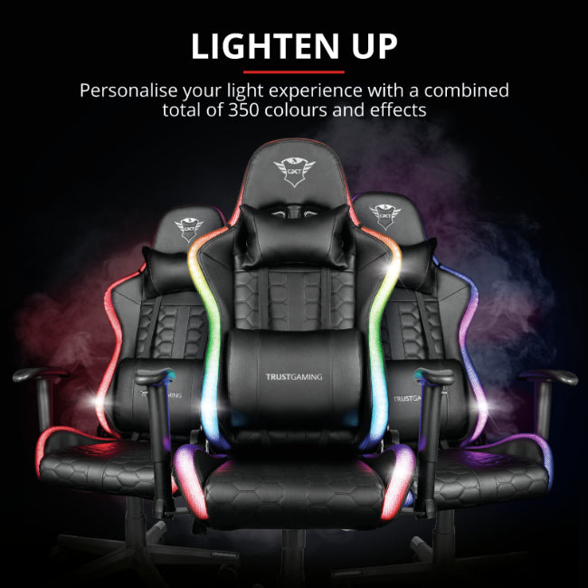 GXT 716 Rizza RGB LED Illuminated Gaming Chair - Redmond Electric Gorey