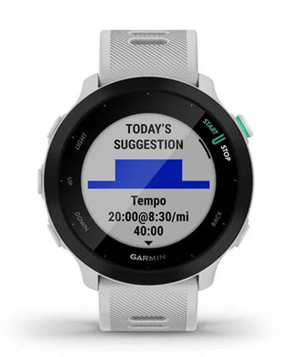 Garmin Forerunner 55 Running Smart Watch - White | 49-GAR-010-02562-11 - Redmond Electric Gorey