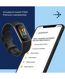 Fitbit Charge 5 Health & Fitness Smart Watch | Black & Graphite 79-FB421BKBK Redmond Electric Gorey