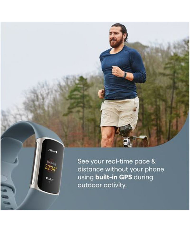 Fitbit Charge 5 Health & Fitness Smart Watch | Steel Blue & Platinum 79-FB421SRBU Redmond Electric Gorey