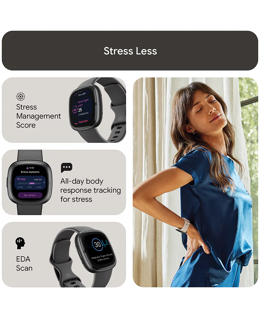 Fitbit Sense 2 Smartwatch | Shadow Grey & Graphite 79-FB521BKGB Redmond Electric Gorey