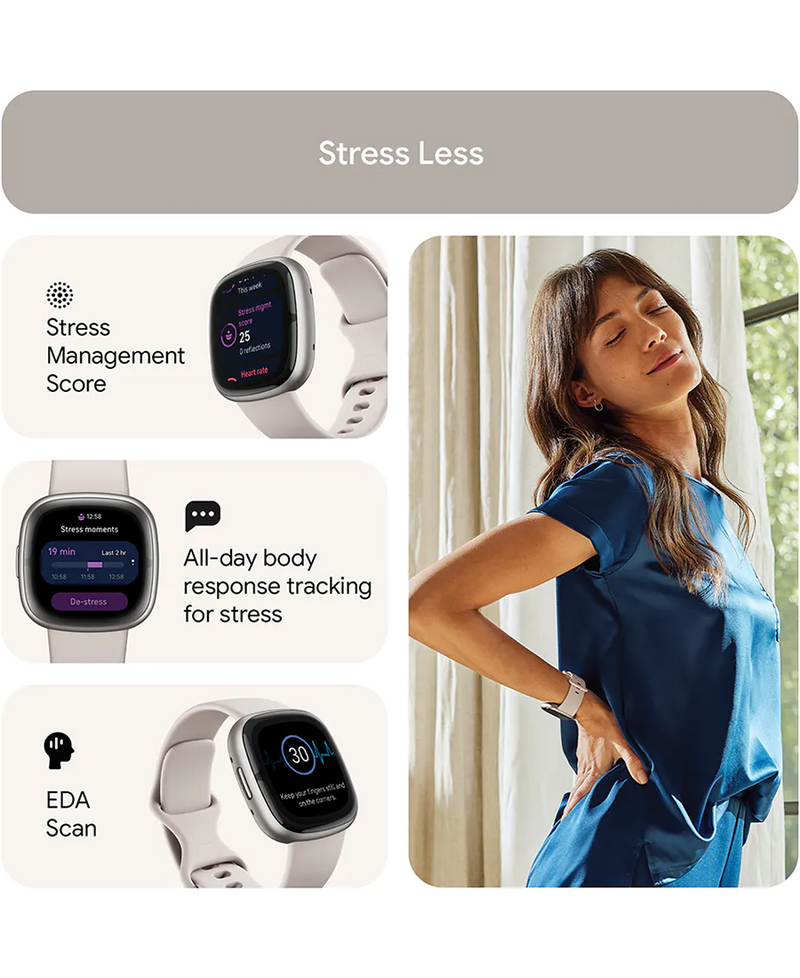 Fitbit Sense 2 Advanced Health Smartwatch Platinum FB521SRWT-US - Best Buy