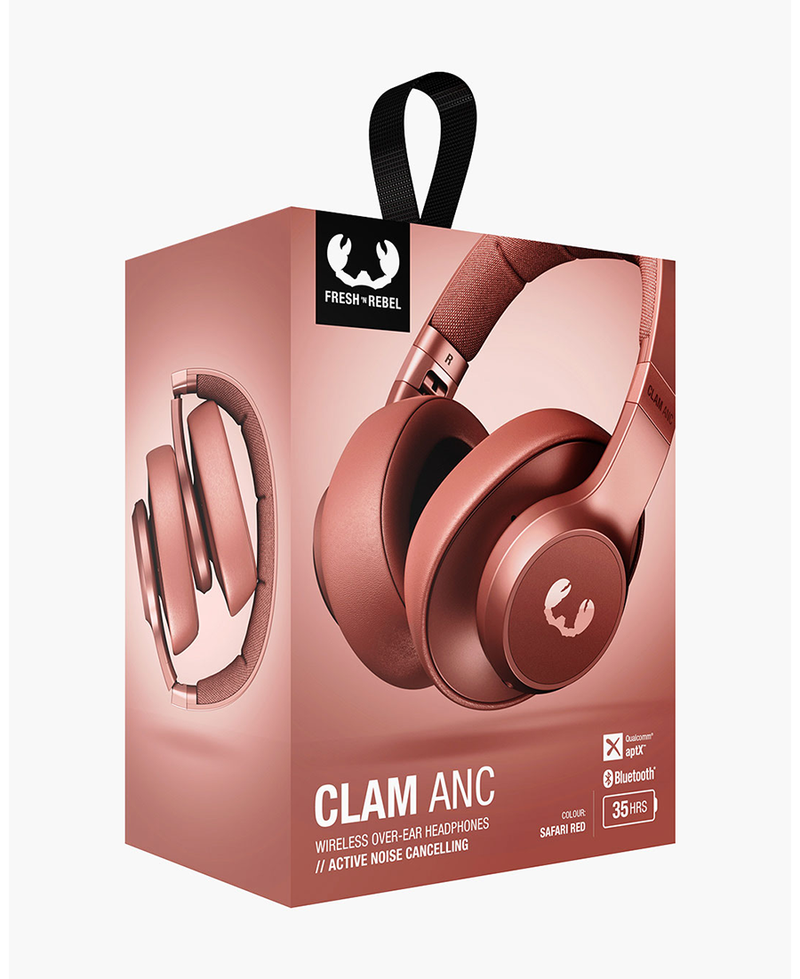 Fresh N Rebel Clam Wireless Over-Ear Headphones | Safari Red 801634