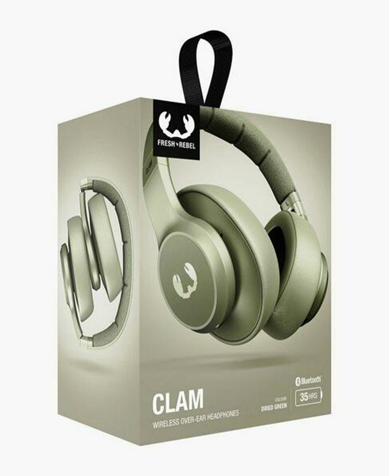 Fresh N Rebel Clam Wireless Over-Ear Headphones | Dried Green 801641