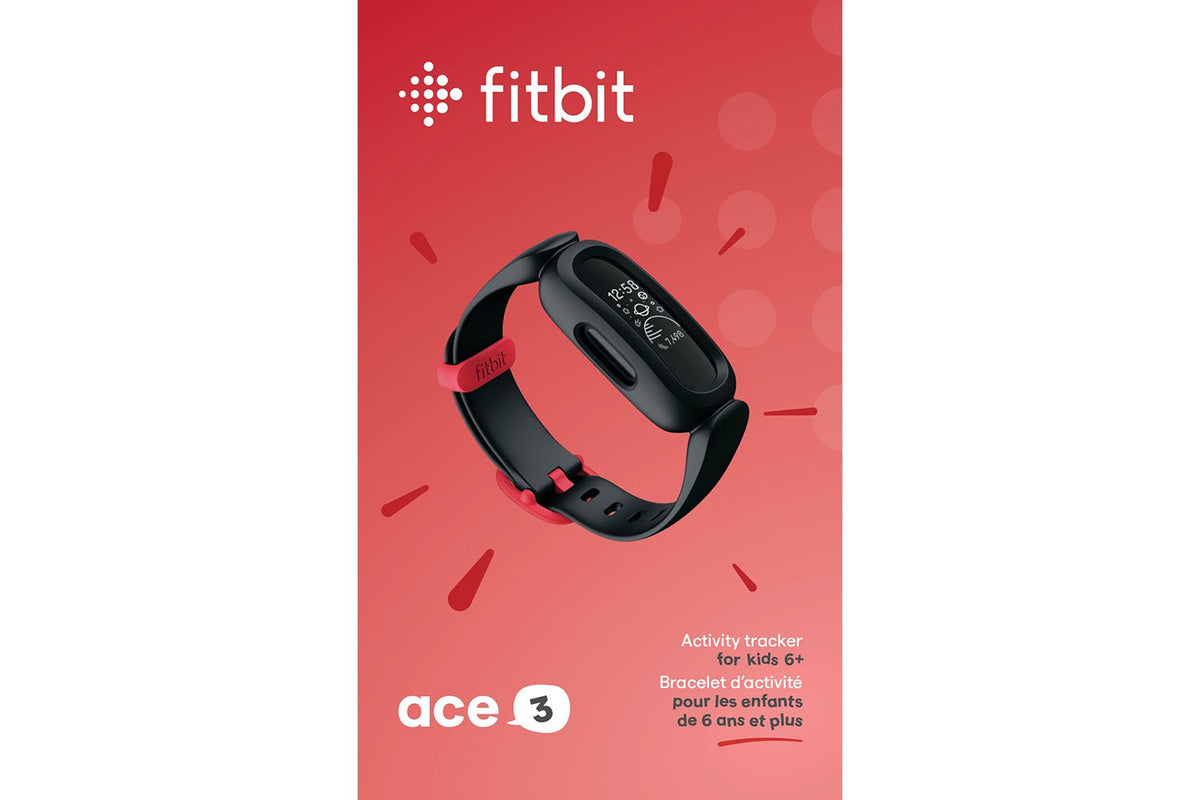 Fitbit Ace 3 Kids Activity Tracker Smart Watch Black Red 79 FB419BKRD