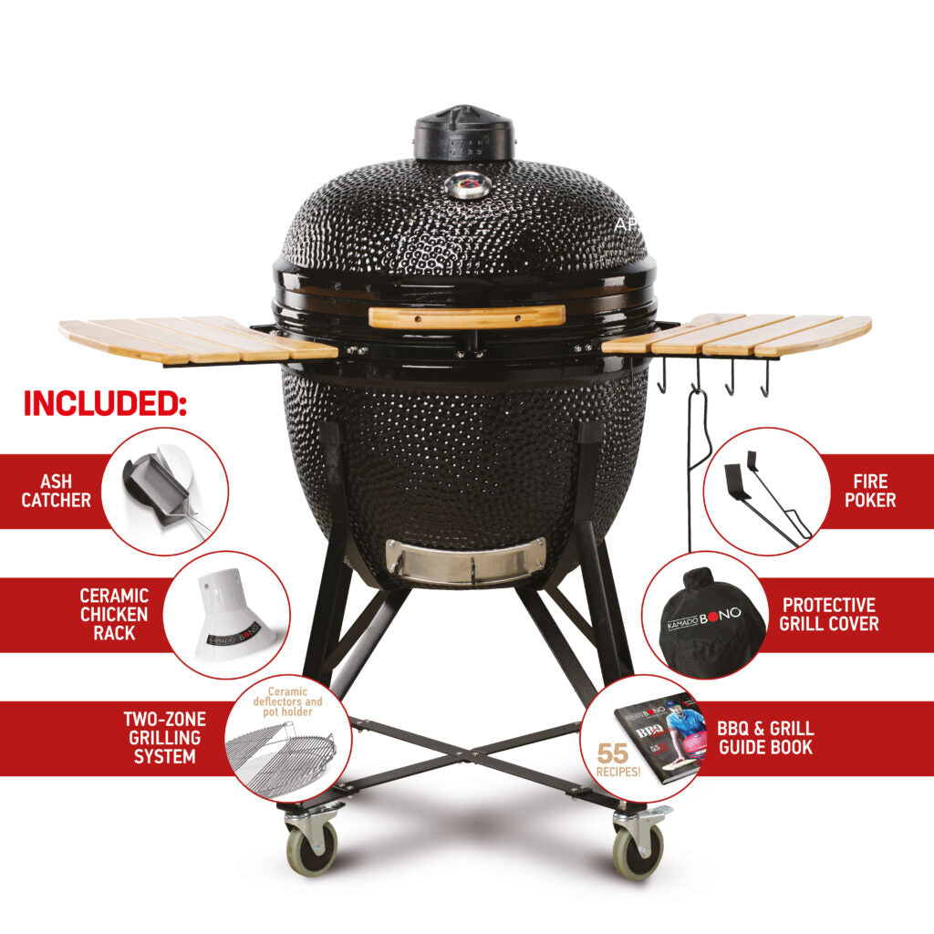 Kamado Bono Grande Limited 25" / 64cm | Black - Redmond Electric Gorey
