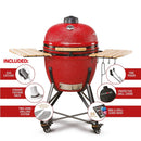 Kamado Bono Grande 23" / 59cm | Red - Redmond Electric Gorey