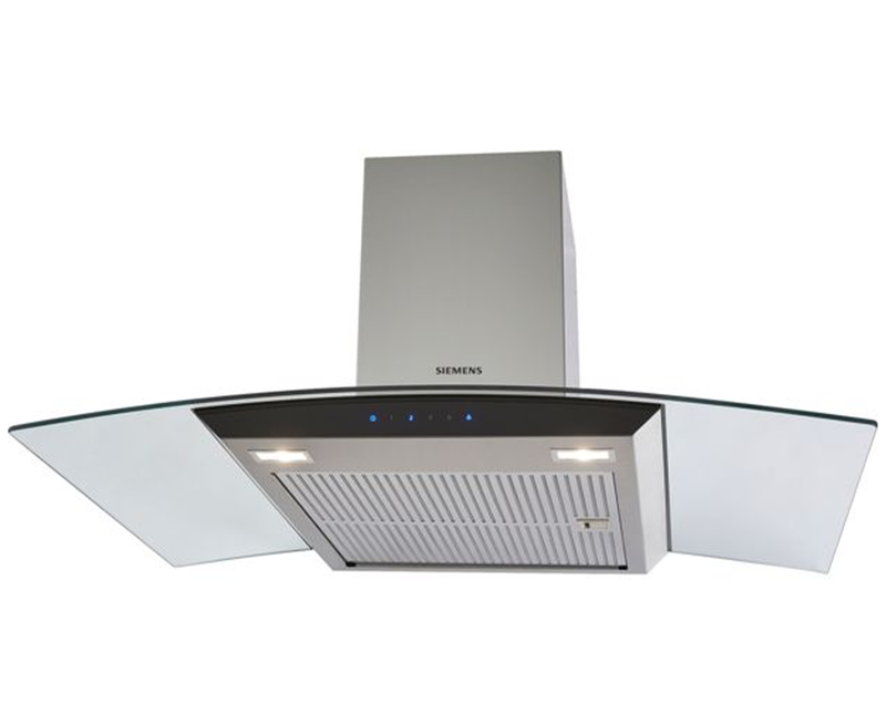 90cm Curved Glass Chimney Hood