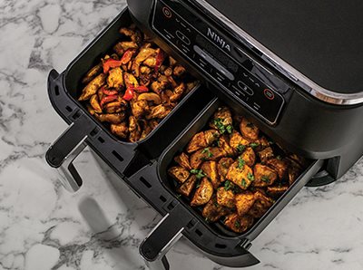7.6L Foodi Dual Zone Air Fryer | Grey - Redmond Electric Gorey