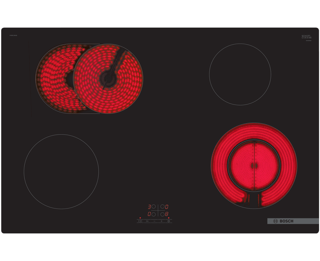 BOSCH Series 4, electric hob, 80 cm, Black, PKN811BA2E Redmond Electric Gorey