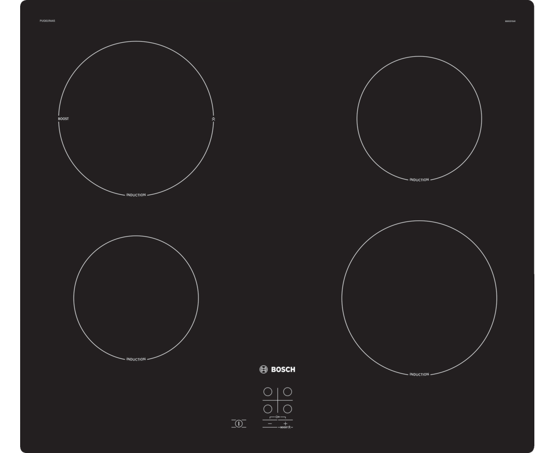 Series 2, induction hob, 60 cm, Black, surface mount without frame PUG61RAA5B Redmond Electric Gorey