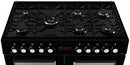 100cm Double Oven Dual Fuel Range Cooker | Black | KDVF100K - Redmond Electric Gorey