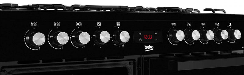 100cm Double Oven Dual Fuel Range Cooker | Black | KDVF100K - Redmond Electric Gorey