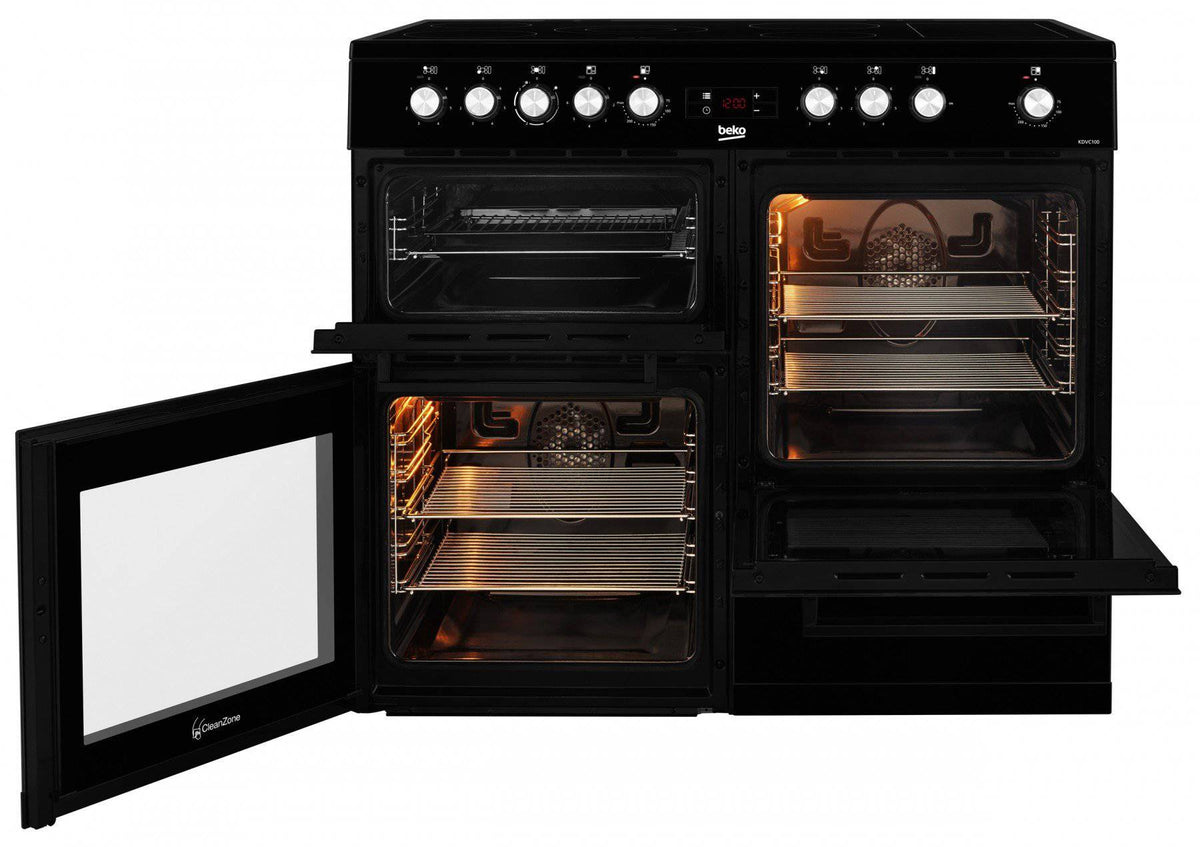 100cm Double Oven Electric Range Cooker | Black | KDVC100K - Redmond Electric Gorey