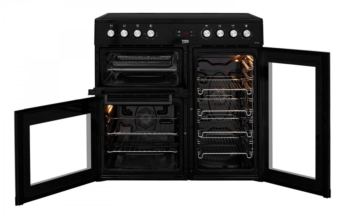 90cm Double Oven Electric Range Cooker | Black | KDVC90K - Redmond Electric Gorey