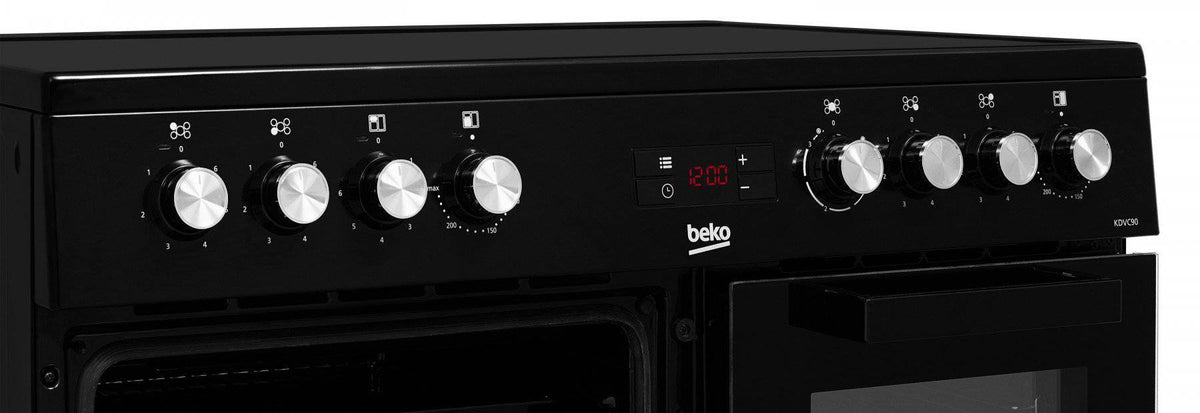 90cm Double Oven Electric Range Cooker | Black | KDVC90K - Redmond Electric Gorey