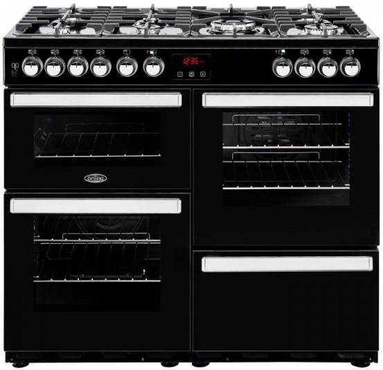 100cm 'Cookcentre' Dual Fuel Range Cooker | Black | 100DFTBLK - Redmond Electric Gorey