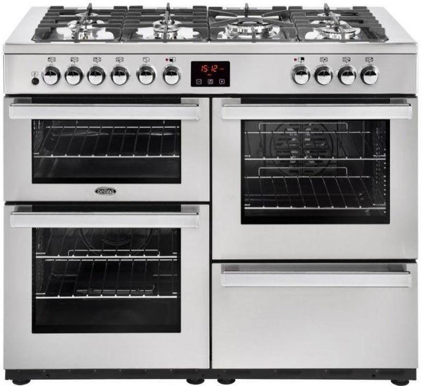 110cm 'Cookcenter' Dual Fuel Range Cooker | Stainless Steel | 110DFTPROFSTA - Redmond Electric Gorey