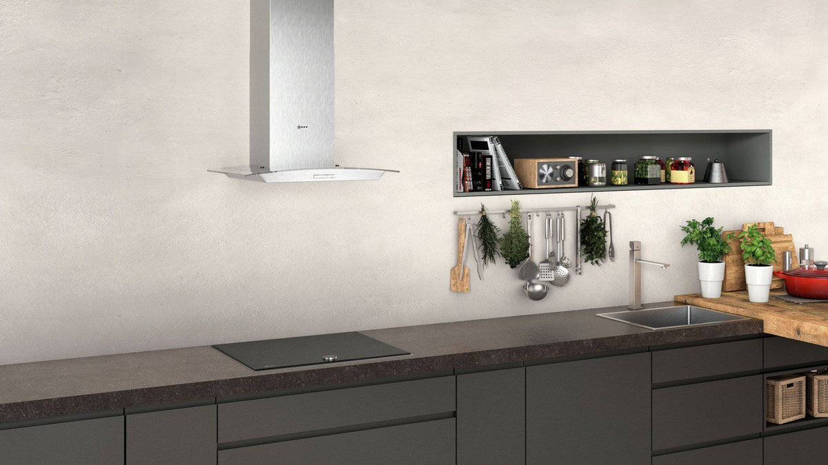 60cm Curved Glass Chimney Hood - Redmond Electric Gorey